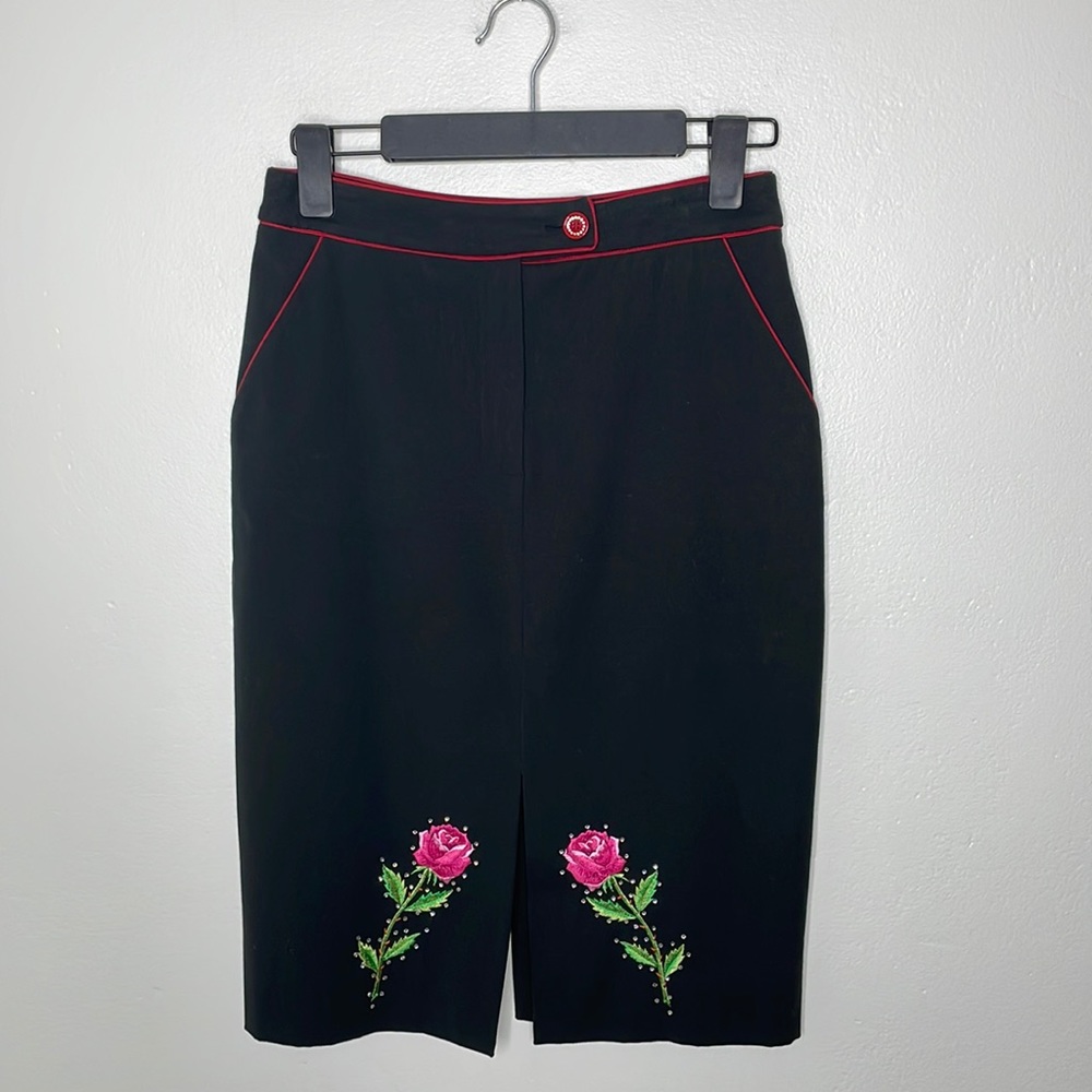 Moschino Embroidered pencil skirt